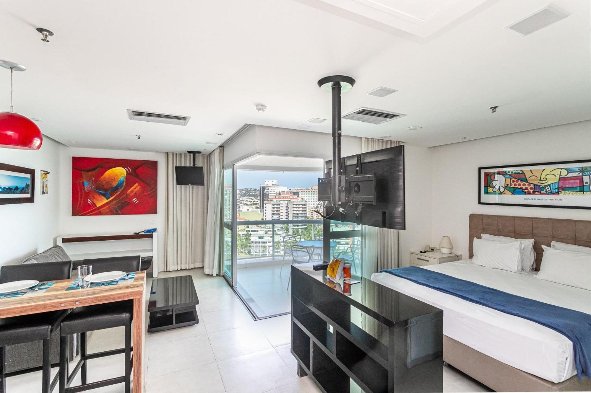 Flat Com Servico E Lazer Com Vista O Mar Da Barra Da Tijuca Apartamento Rio de Janeiro